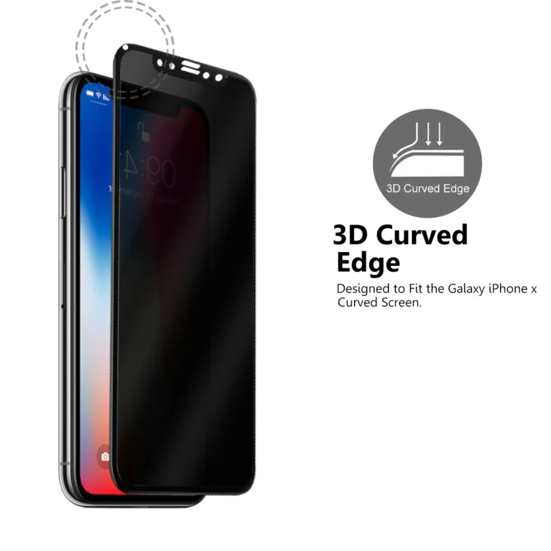 

30 degree Anti-spy Premium Phone Tempered Glass Privacy Screen Protector For iPhone X