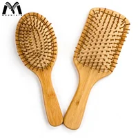 

Professional Private Label Oval Rectangle Square Detangling Bamboo Paddle Straightener Hair brush