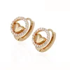 92711-fashion jewelry cz stone small heart earrings