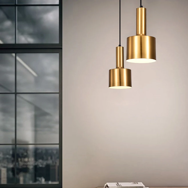 Modern Style Gold color E27  Indoor Hanging Light,Dining Room Pendant Lamp
