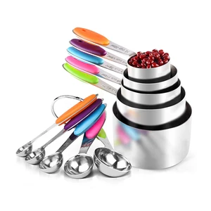 Image of PREMIUM STAINLESS STEEL MEASURING CUPS AND SPOONS SET