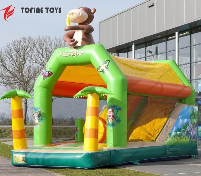 Inflatable Monkey Combo Jungle Bouncy Castle Slide - Buy Inflatable ...