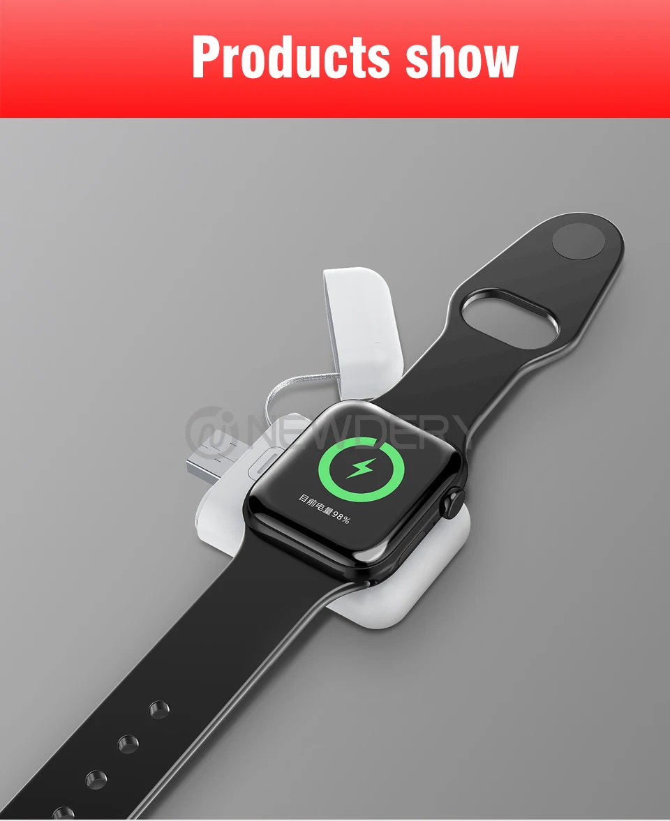 Mini wireless power bank case portable charging case for Apple Watch power bank for Apple smart watch 12345 - ANKUX.COM