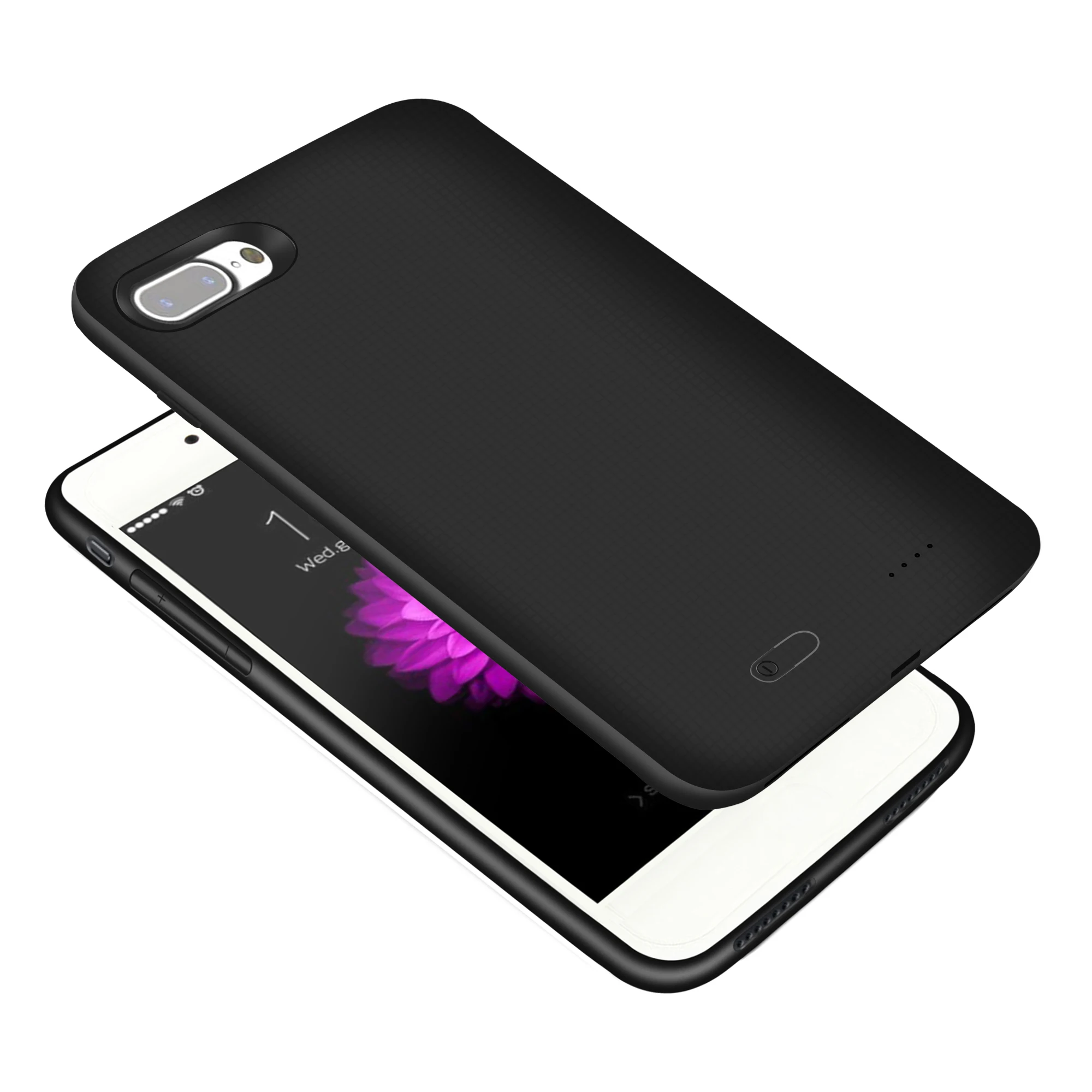 

Factory wholesale mobile charger case phone cases with battery pack for iPhone, White/ black