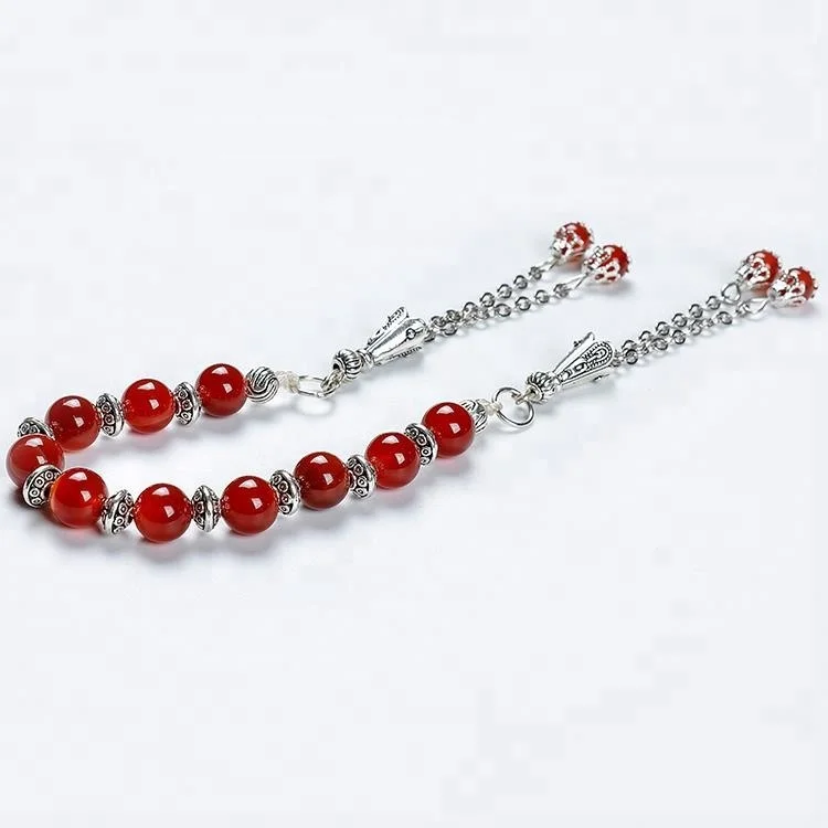 YS69  Original Natural Agates Stone Islam Fashion Jewelry Arabic Tesbih Prayer Beads Muslim Rosary