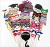 76pcs/set Adult Baby Wedding funny paper mustache birthday party photographed props