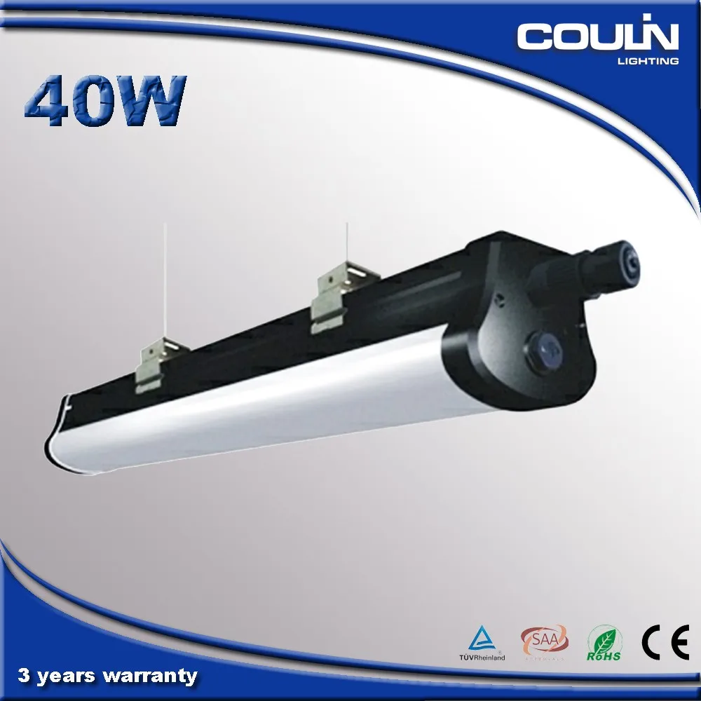 Coulin Epistar SMD2835 40W 1200mm 4ft black P65 fixture led tri-proof light