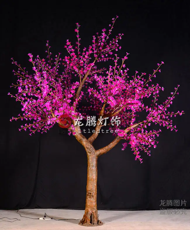 
Waterproof High quality outdoor artificial LED christmas warm white plastic cherry blossom tree 