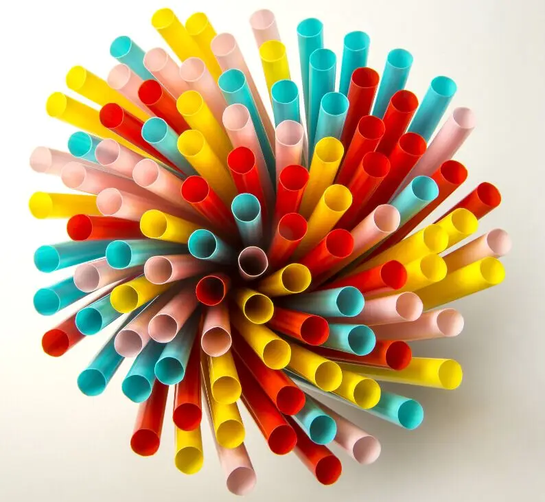 plastic bubble toy with straw