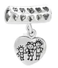Happy Family Life Dangle Heart Love Bead