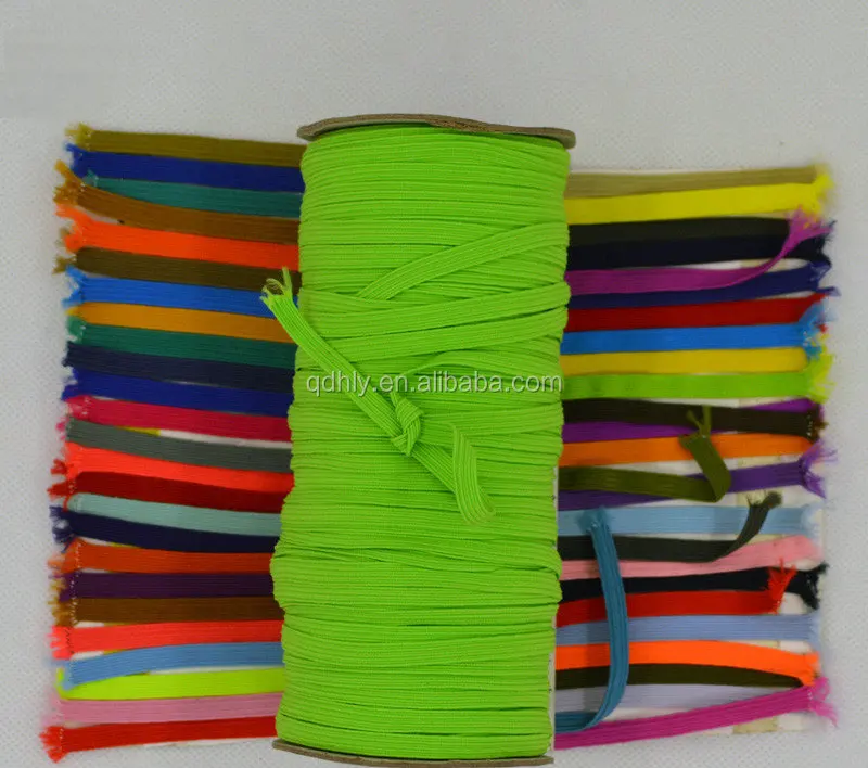 

3mm/6mm colored flat elastic band for facemask, Pantone color
