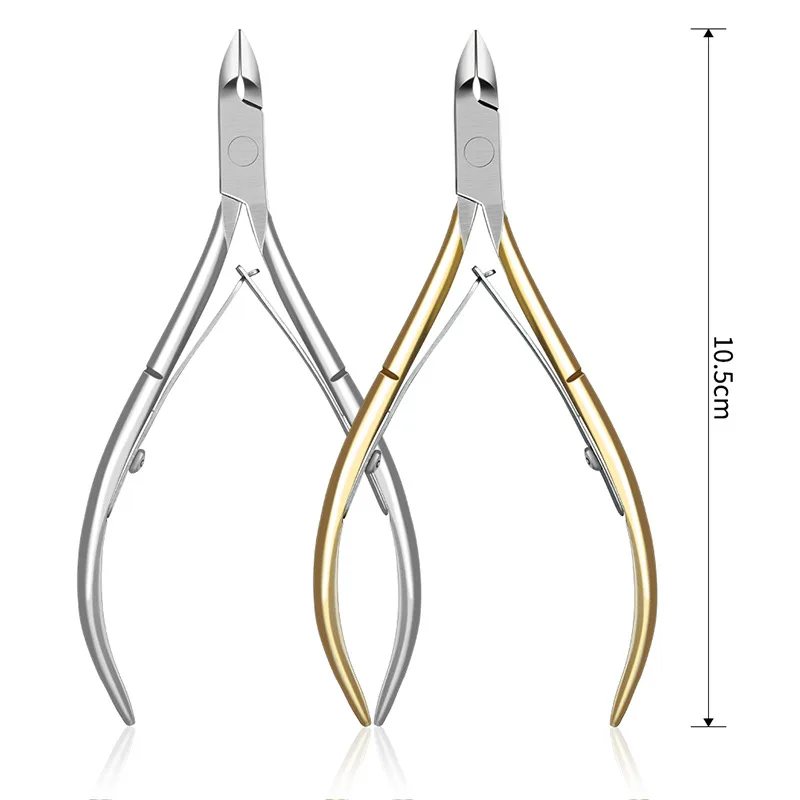 

Stainless Steel Cuticle Nippers Professional Finger toe Care Manicure Nail Clipper Dead Skin Tools Gold and Sliver, Gold, sliver