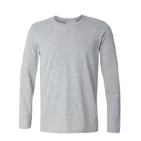 

wholesale 100% cotton high quality round collar blank plain long sleeve man's t-shirts