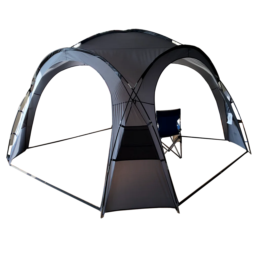

Easy to Set up Hemispheric Awning Dome Festival Tent Pop Up Canopy Sun Shelter With Mosquito Net, Customised