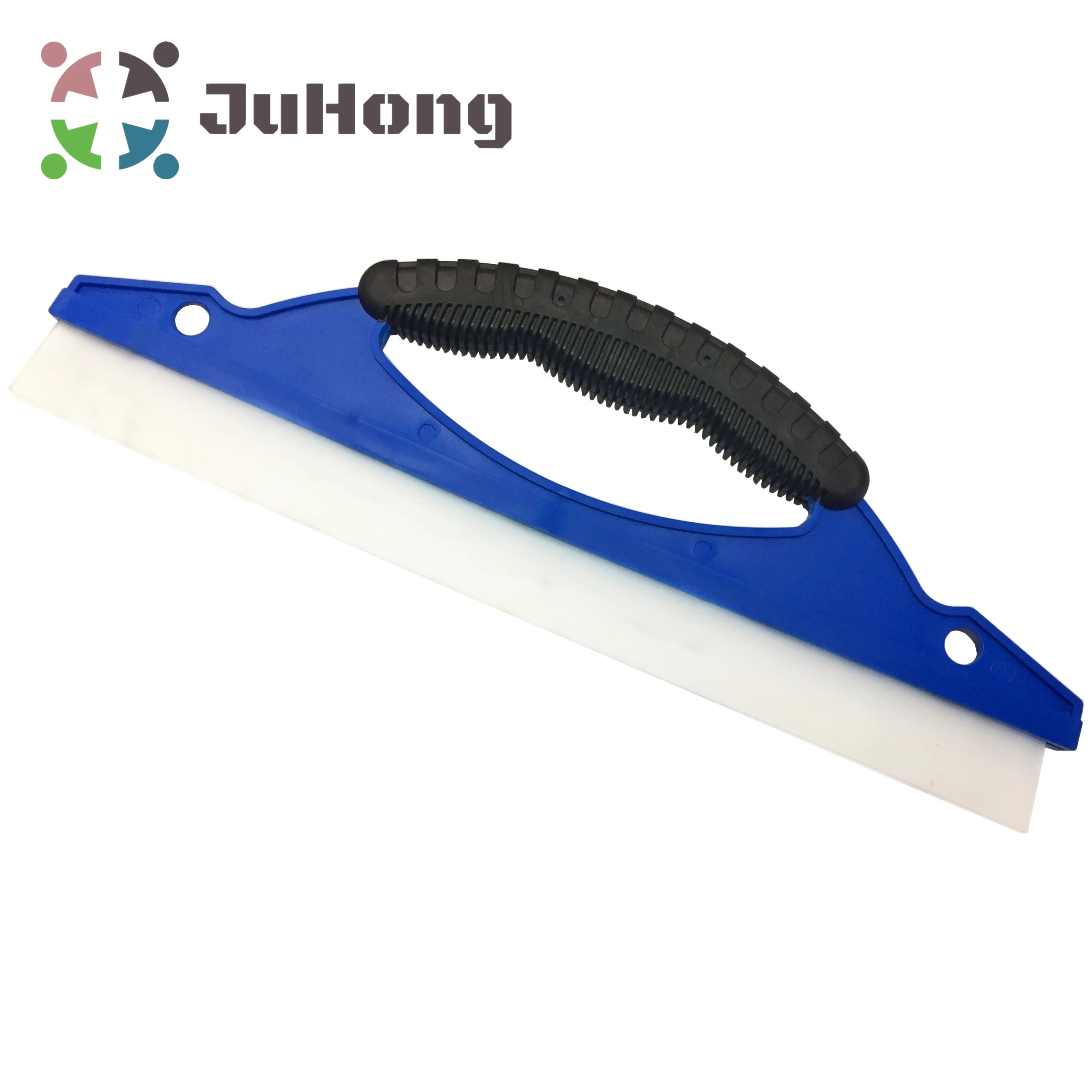 

New Promotional Custom Color All Purpose Squeegee for Shower Window Car Glass Soft Silicone Blade Cleaning Kits, Blue and black grip