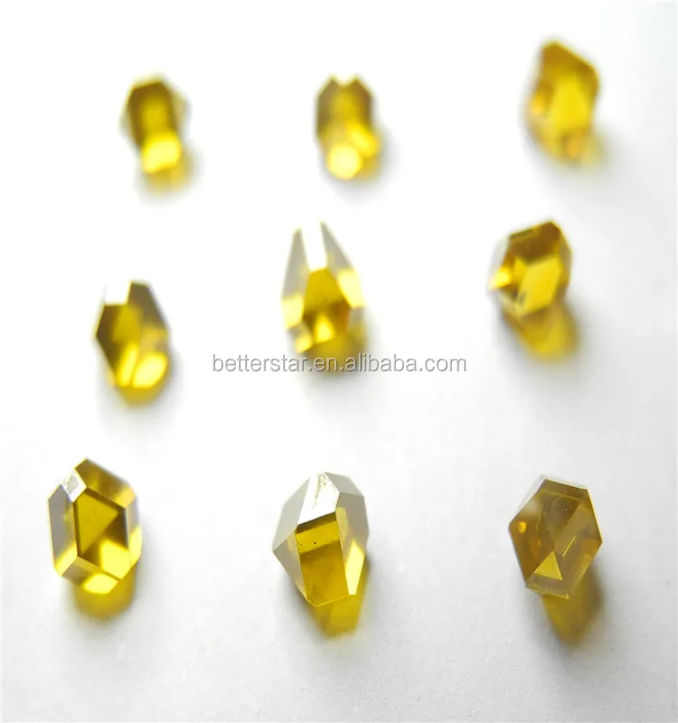 

HTHP CVD uncut yellow lab grown diamond rough synthetic diamonds for sale