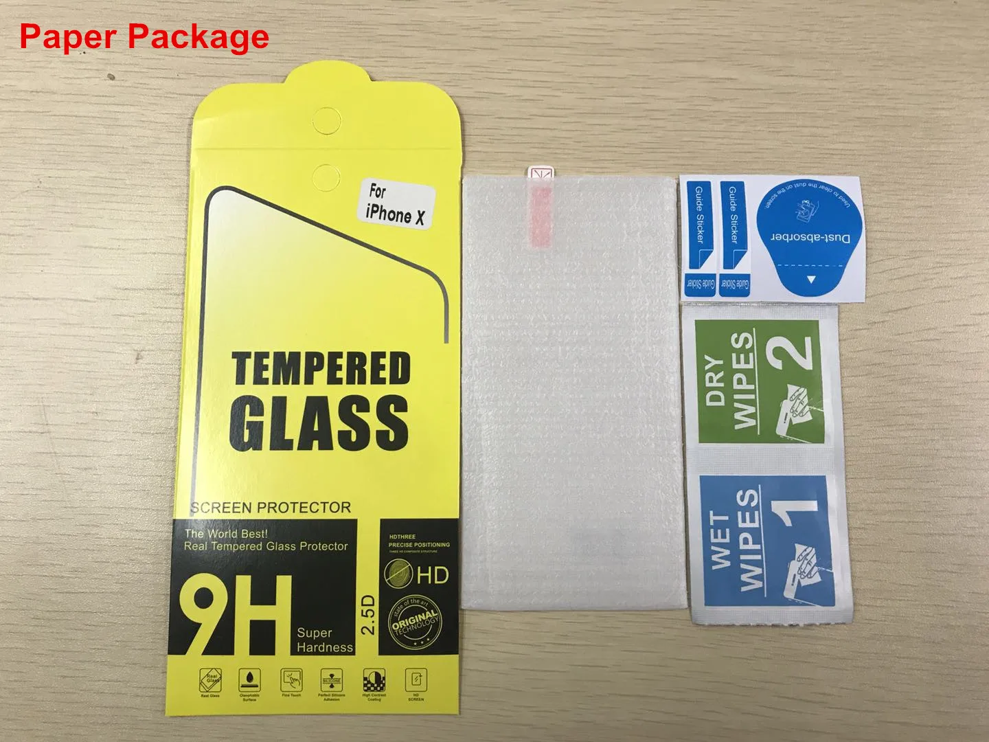 Retail Package Paper Packing For Tempered Glass Screen Protector (not