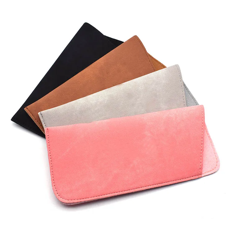 

Custom Color Soft Leather Pouch Black Sunglasses Packaging Pouch