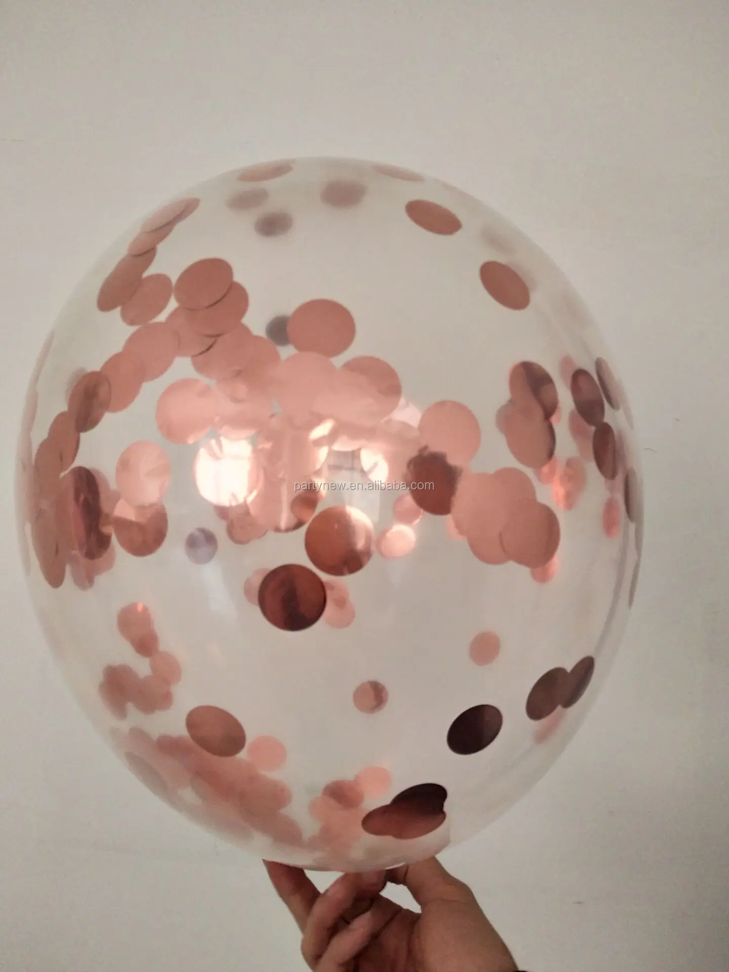 12 Inch Shiny Gold Confetti Balloons Clear Balloons With Colorful Paper Confetti For Party