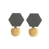 Autumn and winter sanding and colour collision Earrings wool ball earrings jewelry for ladies