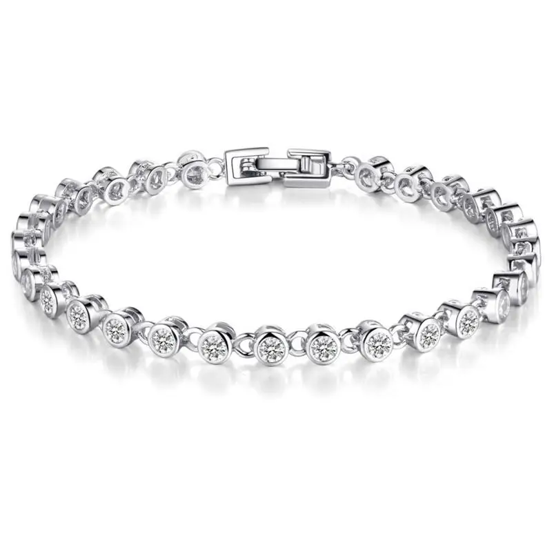 

Sweet cute round zircon bracelet for girls AAA CZ bangle, N/a