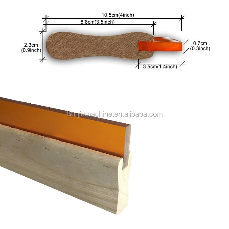 Screen printing rubber squeegees