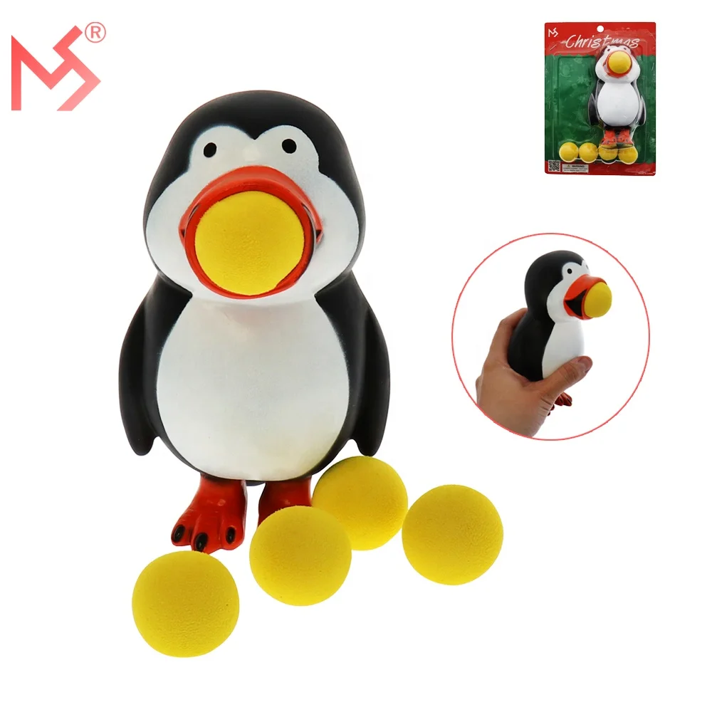 Animal Penguin Soft Ball Rubber Popper Toy For Christmas Buy Rubber