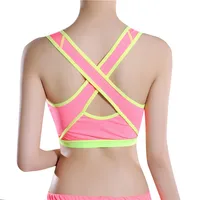 

colorful Cotton Stretch Sports Underwear Athletic yoga Vest Gym Fitness Sports Bra