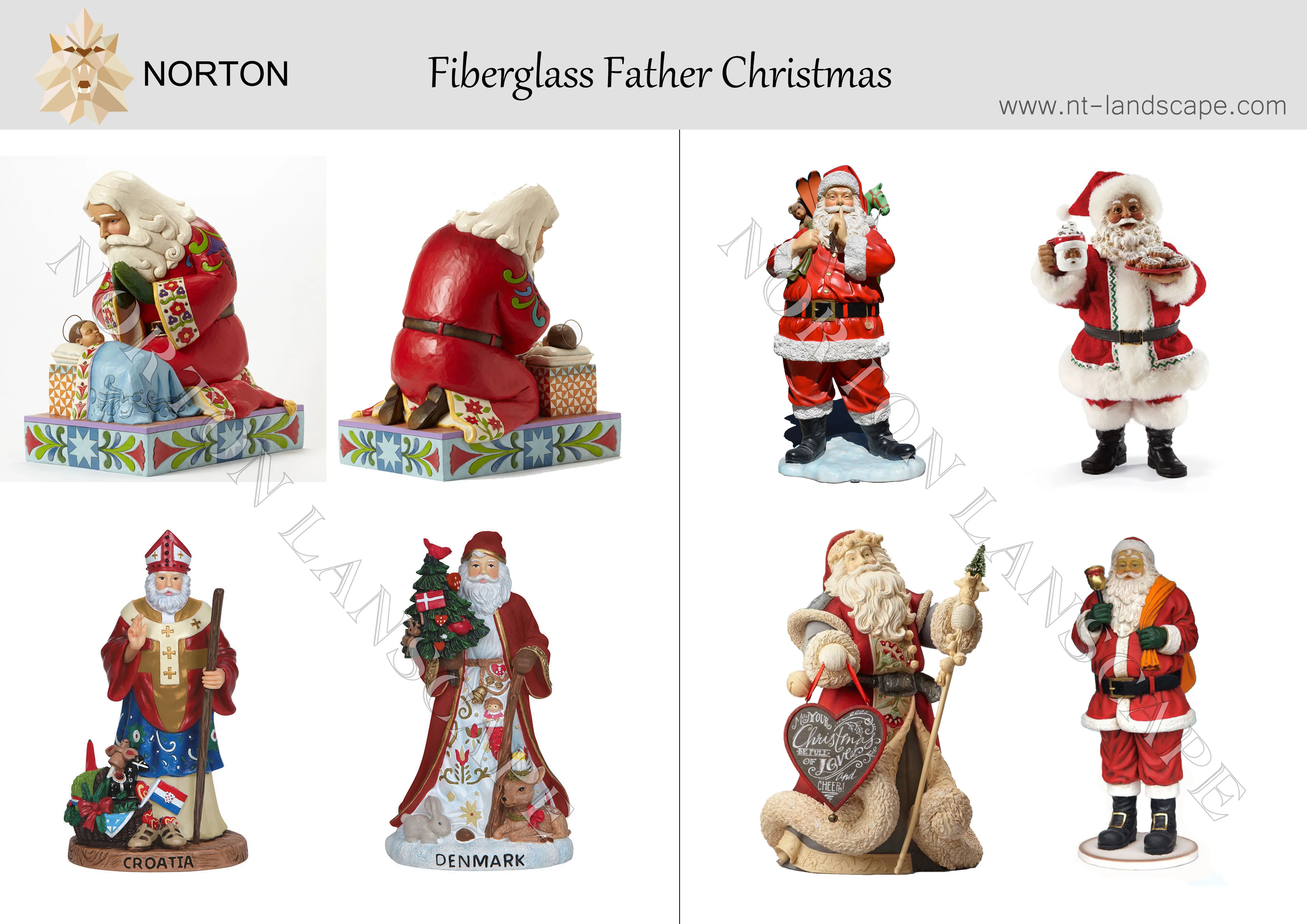 Holiday Welcome Dog Statue With Santa Hat Resin Christmas Ornaments Decoration