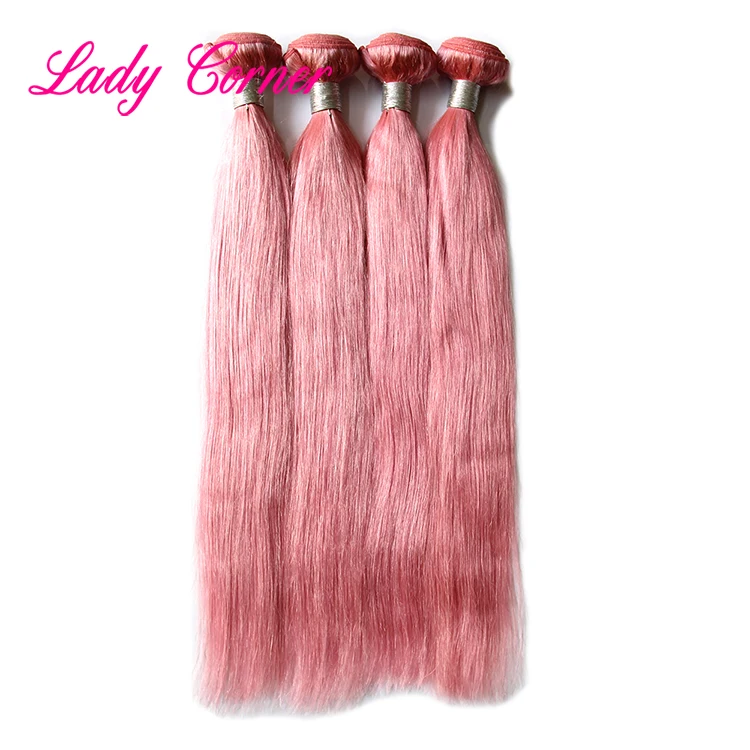 

Beautiful color ombre brazilian hair weave bundles pink, Pink color