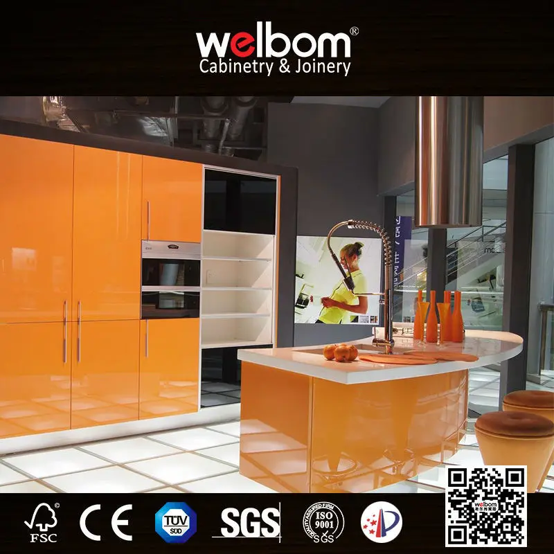 Moderno arco 20 20 laca naranja modular cocina diseños cocinas ... Cocinas de arco