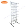 Factory direct supply floor standing exhibition display stand peg hook hanging product mesh wire grid rack shelving