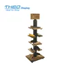 High quality 5 tier wooden shoe rack for shoes display for custom branding