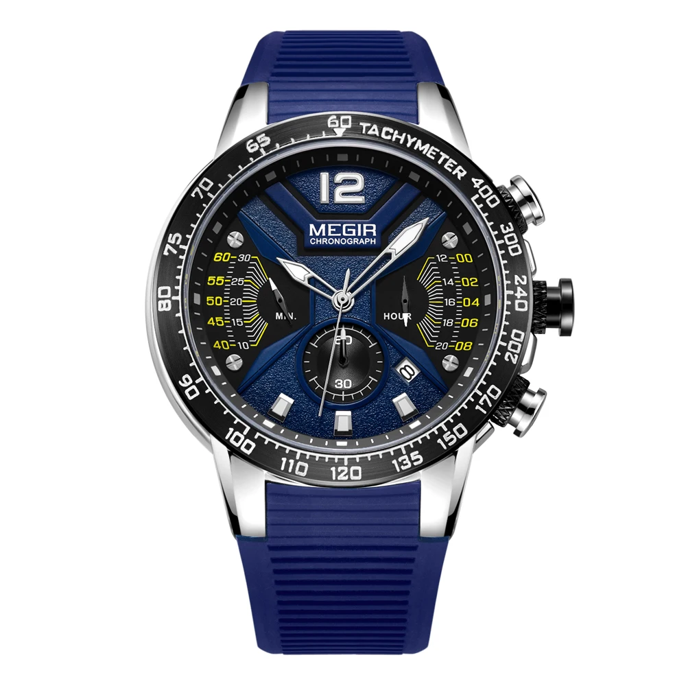 

Hot Selling Megir 2106 Fashion Men Wristwatch 3 ATM Water Resistant Chronograph Watch