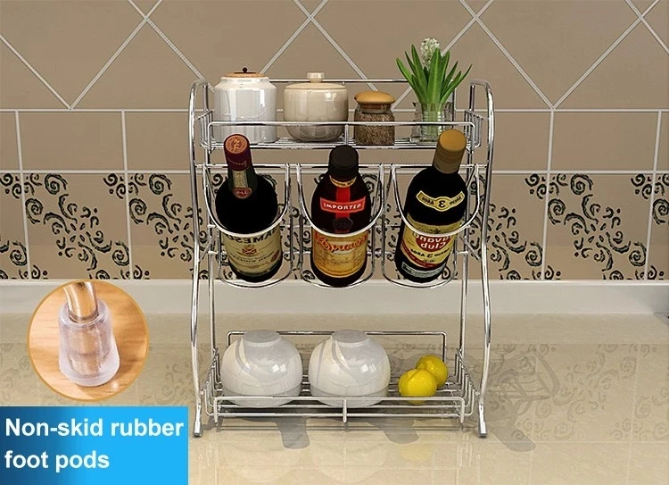 Kitchen Household Steel Sink Display Sauce Bottle Storage Shelf Stand Rack Buy Kitchen Sauce