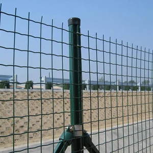 Image of Plastic Green Color Wave Holland Euro Mesh Fence Garden Fencing