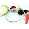Tempered dome glass cooking lids with stainless steel rim for cookware frying pan casserole