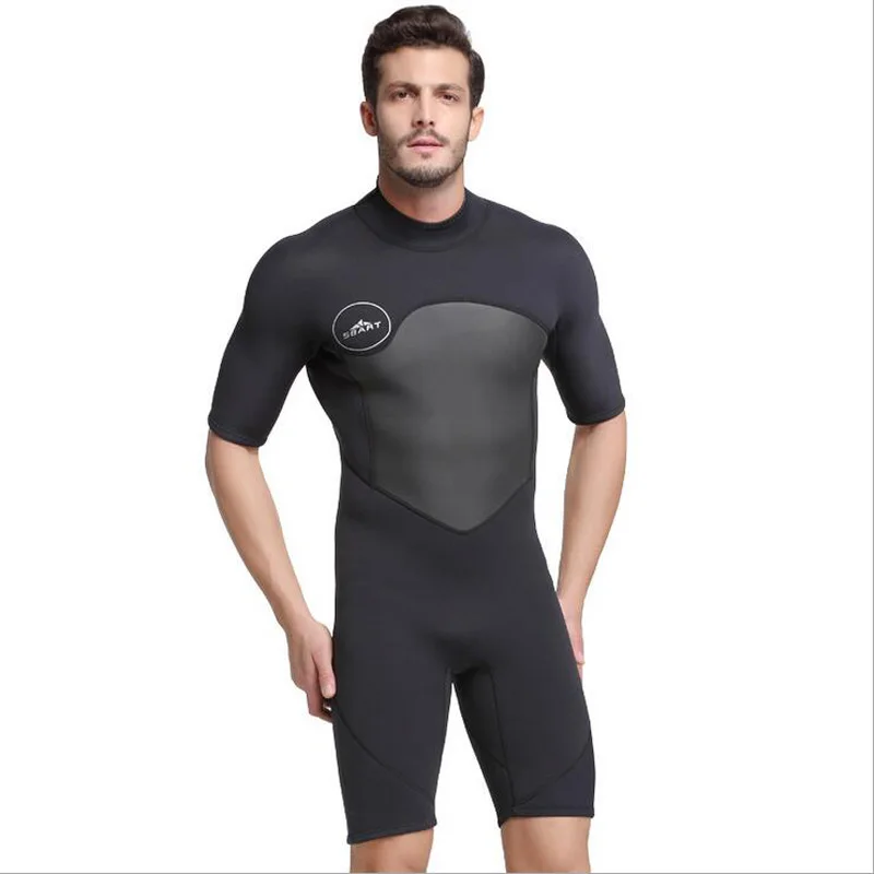 

2MM Neoprene Diving Wetsuits Men Short Sleeve Full Body Suit For Surfing Spearfishing