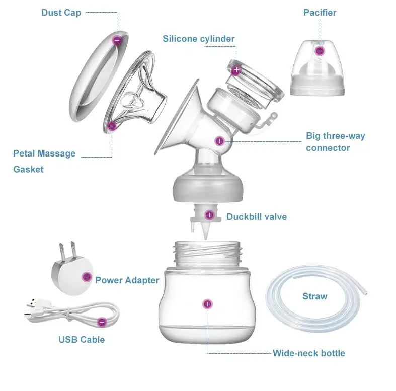 portable automatic  USB  electric double breast pump