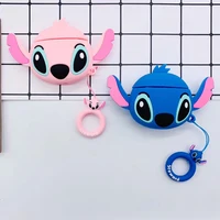 

Big Face Stitch Cartoon Air Pod Cover For Apple Airpods Case With Finger Ring