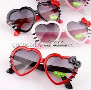 

2019 Children's Eyewear Love Heart Girls Sunglasses Summer UV400 Plastic Sun Glasses girl cute sunglass