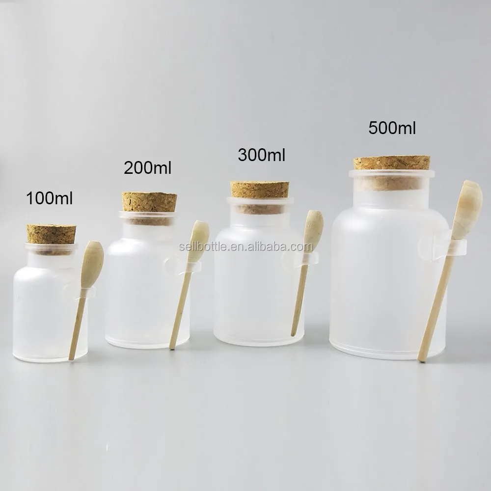 Wholesale 200g Abs Bath Salt Bottle 200ml Powder Plastic Bottle With