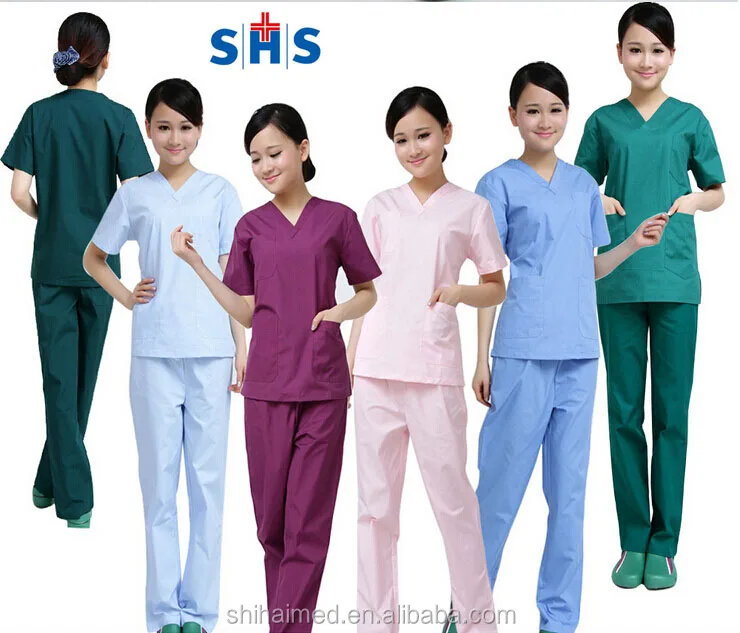 

SH5000-12 Hospital operation room surgical scrubs nursing uniform beauty salon uniform, Blue, green, purple, pink