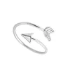 Boho Sideways Brave Straight Spinning Bow Tie Arrow Knuckle Toe Adjustable Band Ring