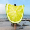 Summer holiday travel fruit round towellemon shaped towel