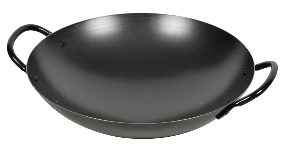 1.2mm Bottom Thickness 30cm Durable Big Japanese Iron Wok With Strong Fire Buy Iron Wok