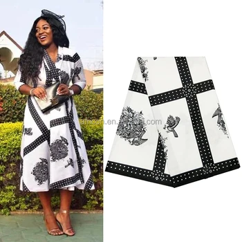 black and white african print dress