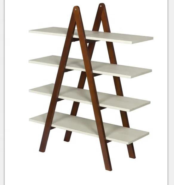 
Modern industrial book shelf wooden with 3 tiers rustic powder coating bookcase 