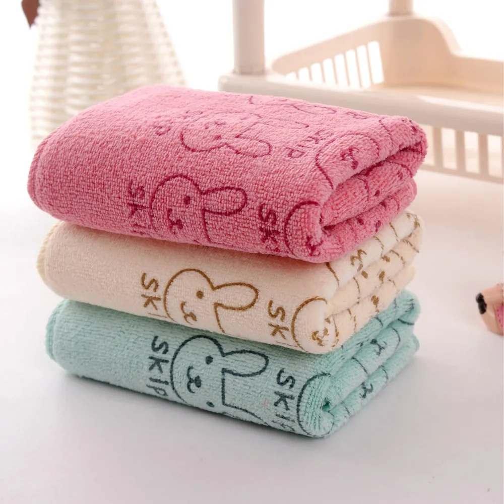 50*25cm New Cute Baby Towel Face Microfiber Absorbent Drying Bath Beach ...