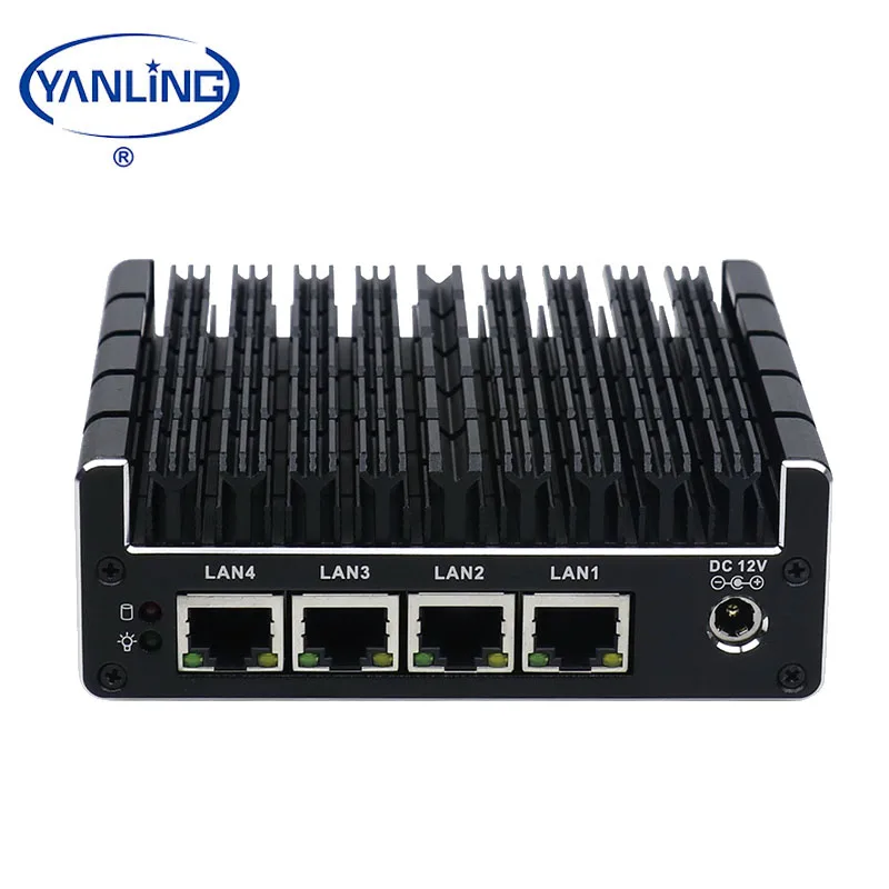 

Yanling New intel Celeron J3160 Quad core computer soft Router Linux mini pc support Pfsense AES-NI